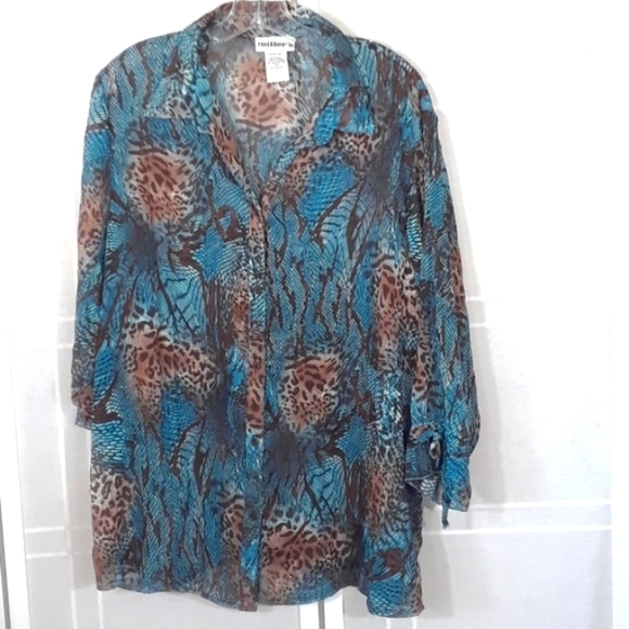 Animal print sheer tunic 22 - Picture 1 of 7
